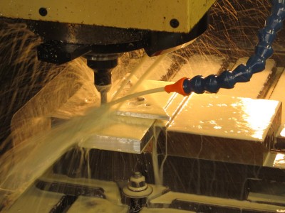 The CNC Mill creates a new part with precision
